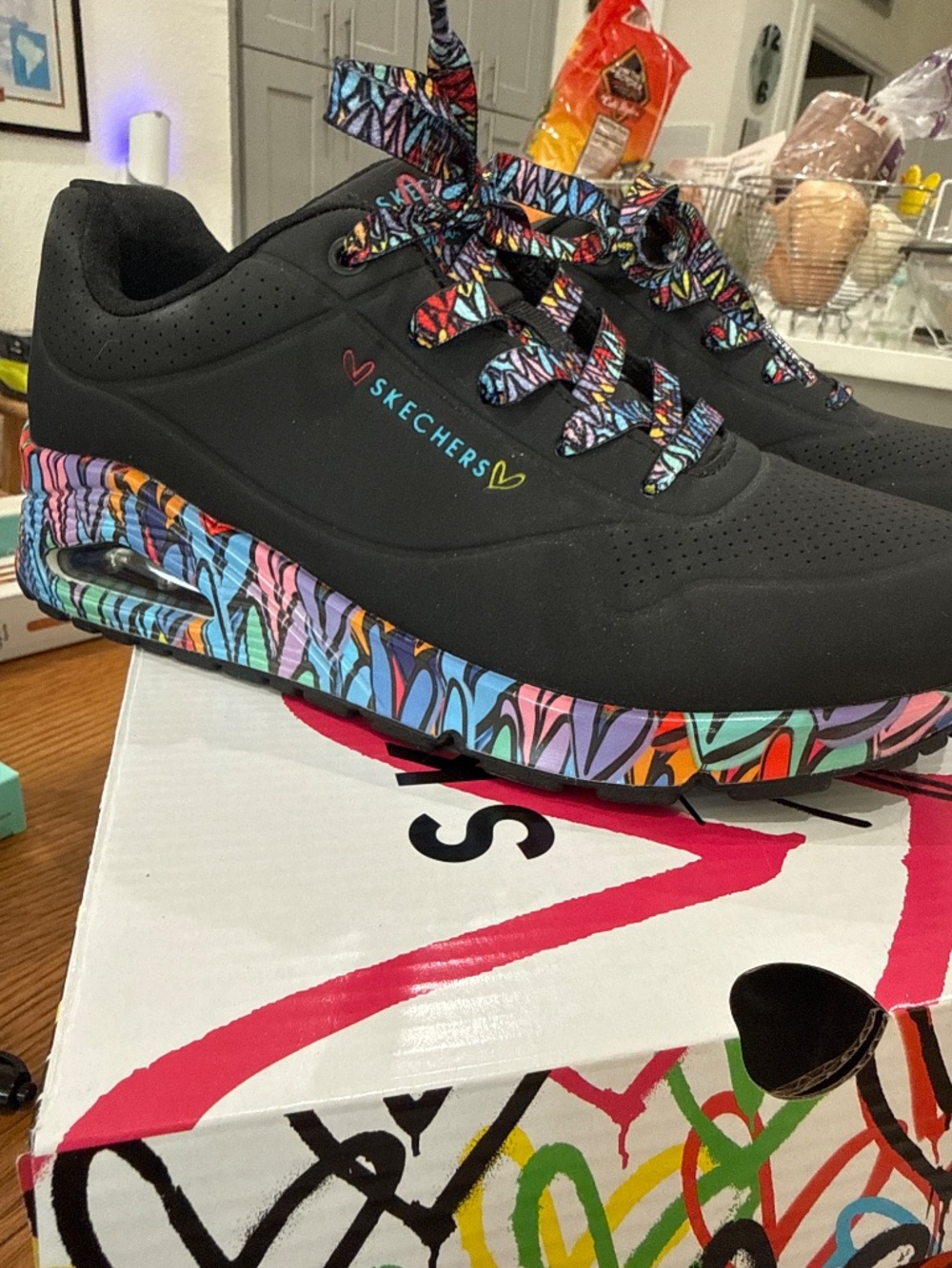 Limited Edition -Skechers Uno-Ravaged Love shoes (never worn) - Picture 2 of 3